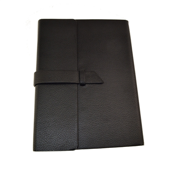 Notebook with strap closure