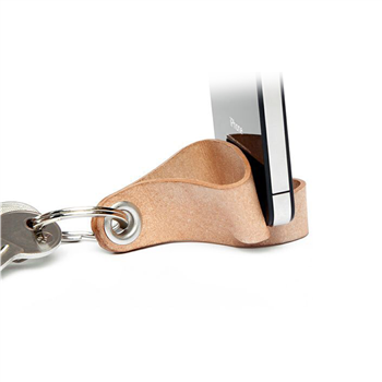 Leather Keychain Phone Stand