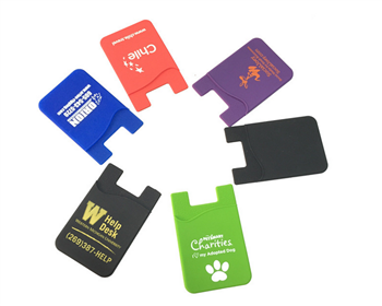 Silicone phone card wallet