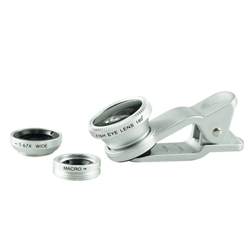 3 in 1 Universal Fish Eye & Macro Clip Camera Lens Kit for SmartPhone