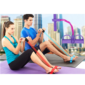 Fitness Pedal Expander Pull with Two Tubes