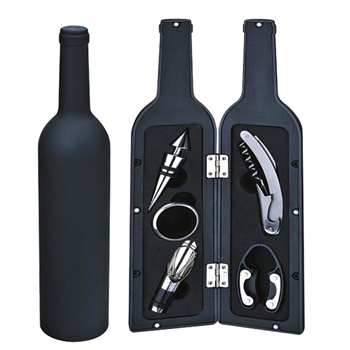 Bottle shaped wine gift set