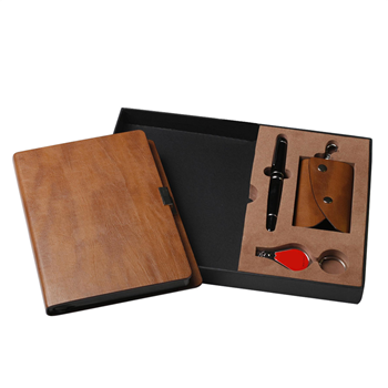 Leather notebook gift set
