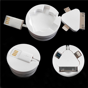 3 in 1 Round Box Data Usb Cable