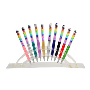 Aluminum Rainbow Crystal Ballpoint Pen