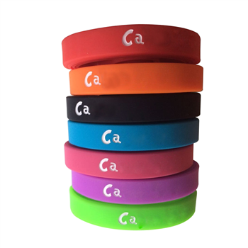 1/2" Adult Colorfilled Debossed Silicone Bracelet	