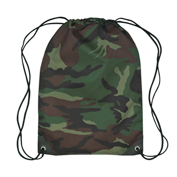 Camo Drawstring Backpack