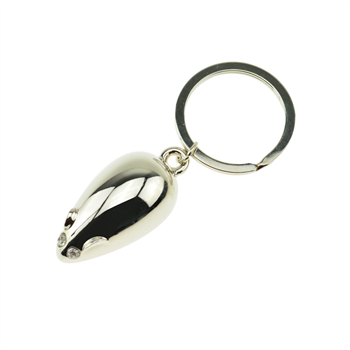 3D Mouse Metal Keychain