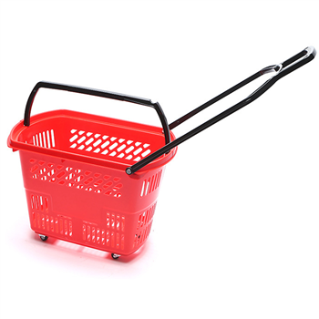 Double Pull Rod Trolley or Shopping Basket with Wheels