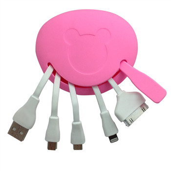 Silicone Smile Face 5 in 1 Adapter