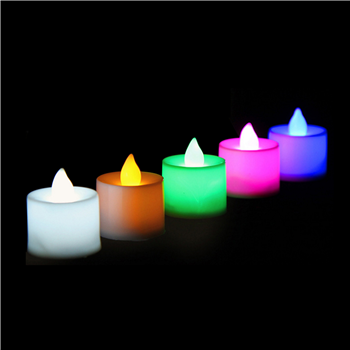 Multicolor LED Light Round Candle