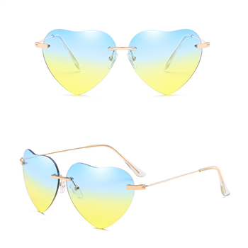 Vintage Aviator Style Heart -shaped Fashion Sunglasses