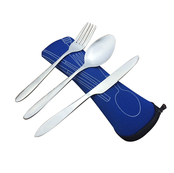 Portable Cutlery Set with Neoprene Case