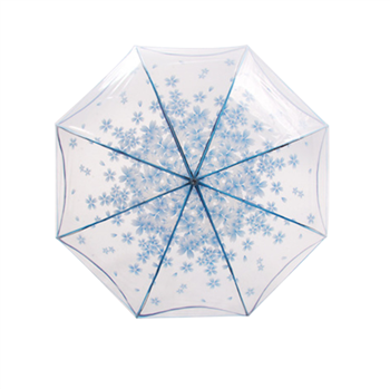 Clear Sakura Reverse Rain Umbrella