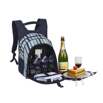 4 Person Picnic backpack with cooler 
