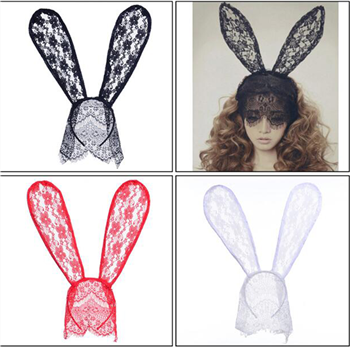 Lace Rabbit Ears for Halloween 