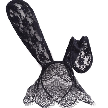 Lace Rabbit Ears for Halloween 