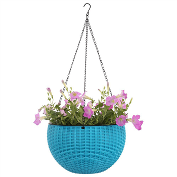 Hanging Rattan Plastic Flower Pot 