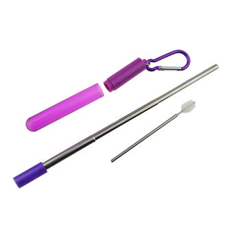 Foldable Drinking Straw With Straw Brush