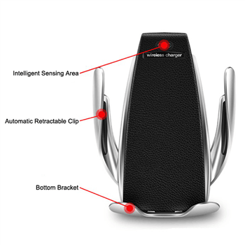 360 Degree Rotating Automatic Clamping Wireless Car Charger