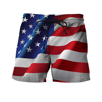 Men Flag Beach Shorts
