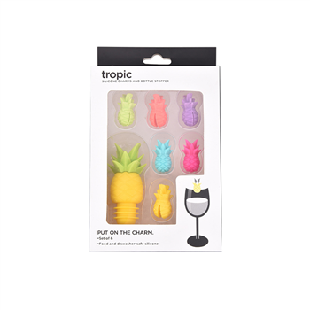 Pineapple Wine Bottle Stoppers and ineapple Shape Wine Glasses Markers