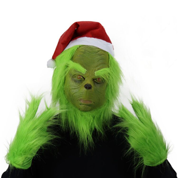 The Grinch green monster latex mask