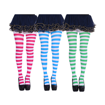 Christmas and Halloween Striped Tights