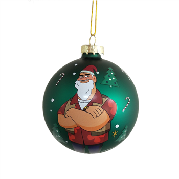 Printed Christmas Glass Ball