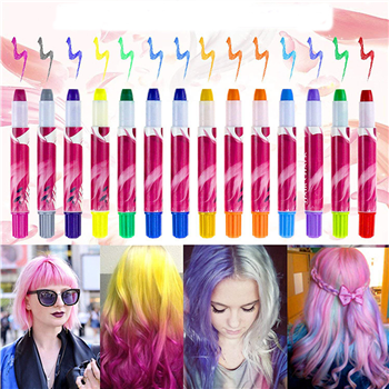 12 Colorful Hair Chalk Pens