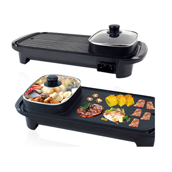 2 in 1 Electric Bbq Hot Pot Grill