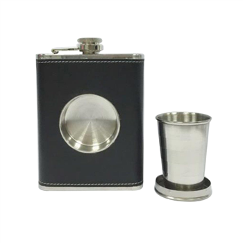 Flask with Collapsible Shot Glass