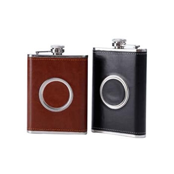 Flask with Collapsible Shot Glass