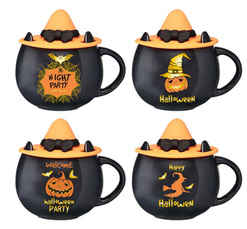 Halloween Belly Mug with Silicone Lid
