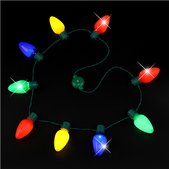 9 Lights Christmas Bulb Necklace