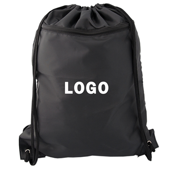 Custom Drawstring Backpack Bags With Zipper Pocket 