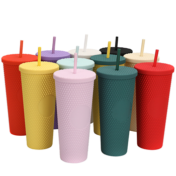 24oz Studded Tumbler with Straw