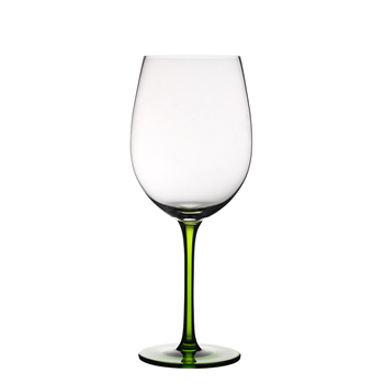 Wine Glass with Colored Base