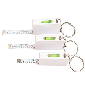 Square Tape Measures with Level Key Chain