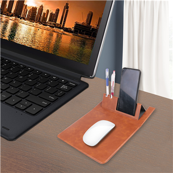 PU Mouse Pad With Phone Stand