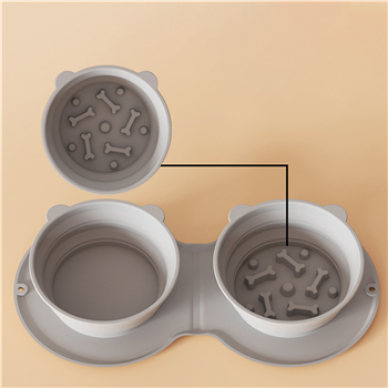 Collapsible Slow Feeder Dog Bowls