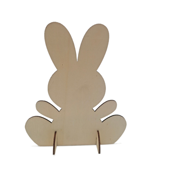 Unfinished Wooden Easter Bunny 3D Rabbit