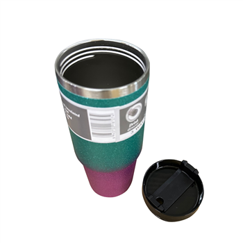 30oz Glitter Insulation Coffee Cup Stainless Steel Tumbler With Straw