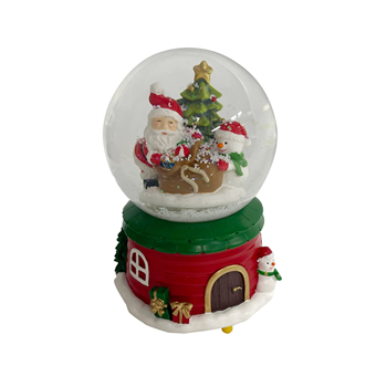 3.15" Christmas Snow Globe with Music Box