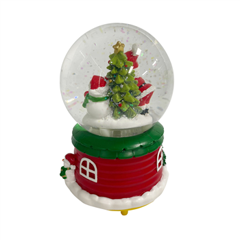 3.93" Christmas Snow Globe with Music Box