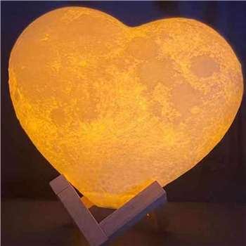 3D Print LED Heart Moon Shaped Slapping Night Light