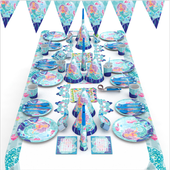 Customized Disposable Party Tableware 16 Set in One