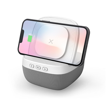 Speaker With Foldable Wirless Charging Stand