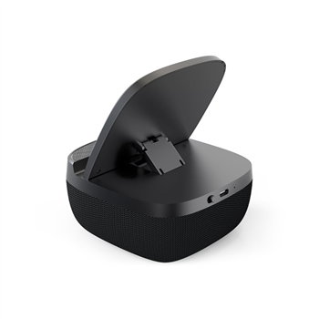 Speaker With Foldable Wirless Charging Stand