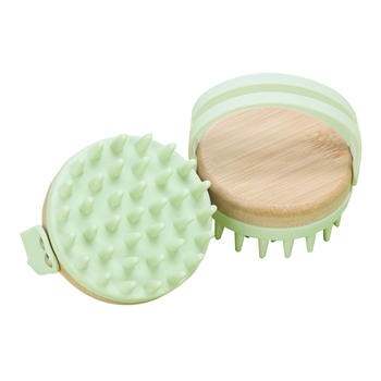 Silicone and Bamboo Massager Brush